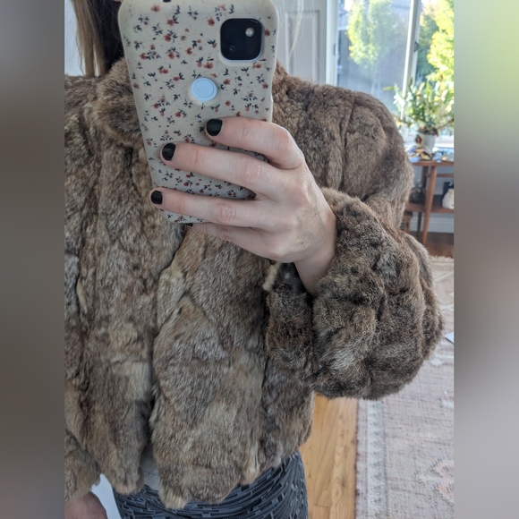 Rabbit fur jacket 80s 90s vintage - Picture 4 of 7